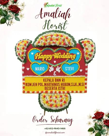 Papan Bunga Pernikahan Padarangin